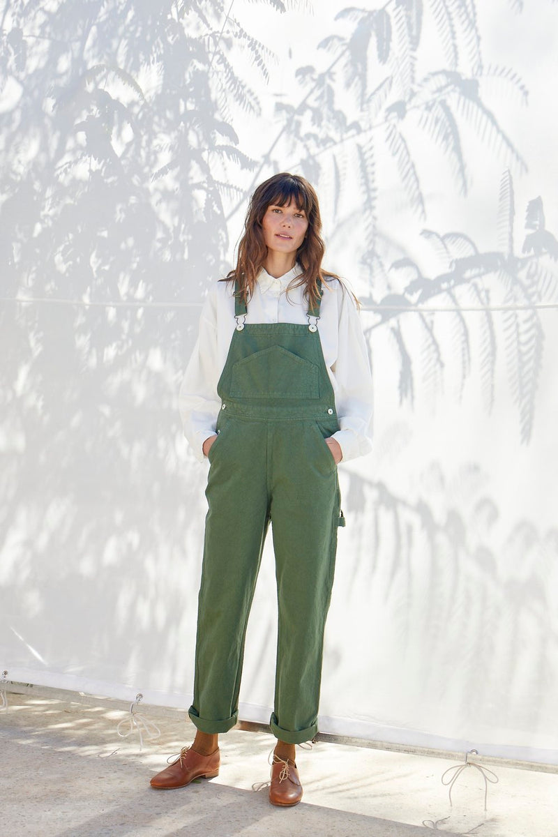 Organic Cotton Overalls - Olive