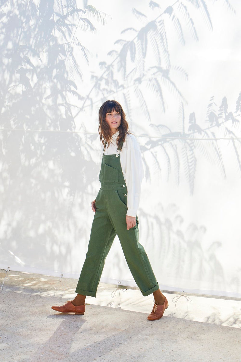 Organic Cotton Overalls - Olive