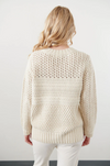 Mixed Stitch Pullover in Ecru
