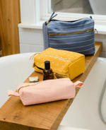 Mini Grid-Stitch Toiletry Bag