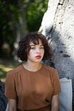 Le Claudine Cap-Sleeved Blouse