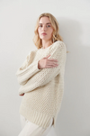 Mixed Stitch Pullover in Ecru
